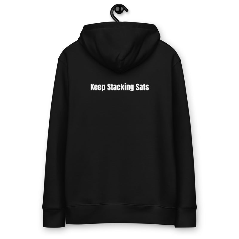 Bitcoin Satsymbol Back&Front Men's Organic Pullover Hoodie