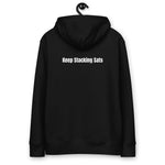 Bitcoin Satsymbol Back&Front Men's Organic Pullover Hoodie