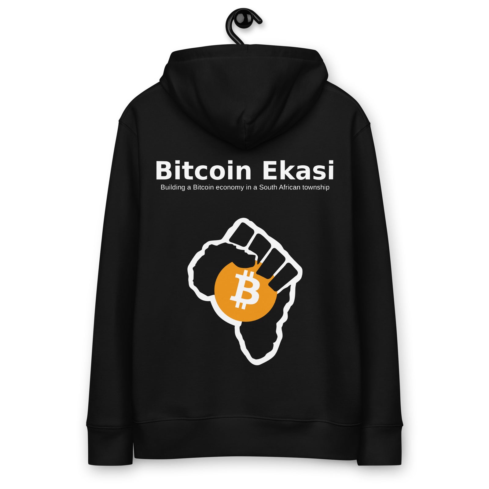 Bitcoin Ekasi Back & Front Men's Organic Pullover Hoodie
