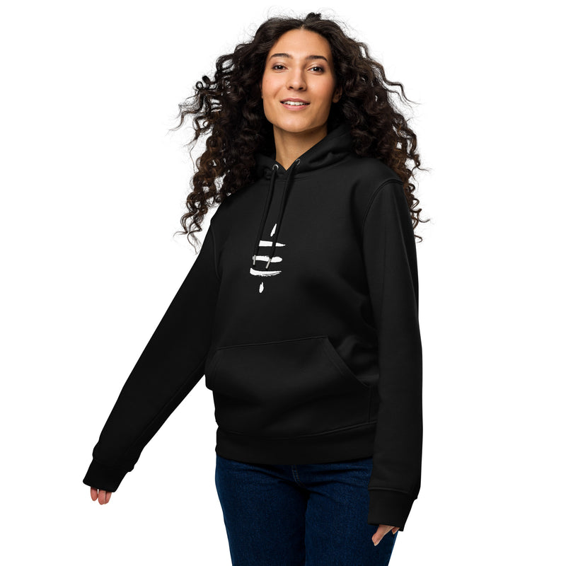 Bitcoin Satsymbol Frauen Bio Pullover Hoodie