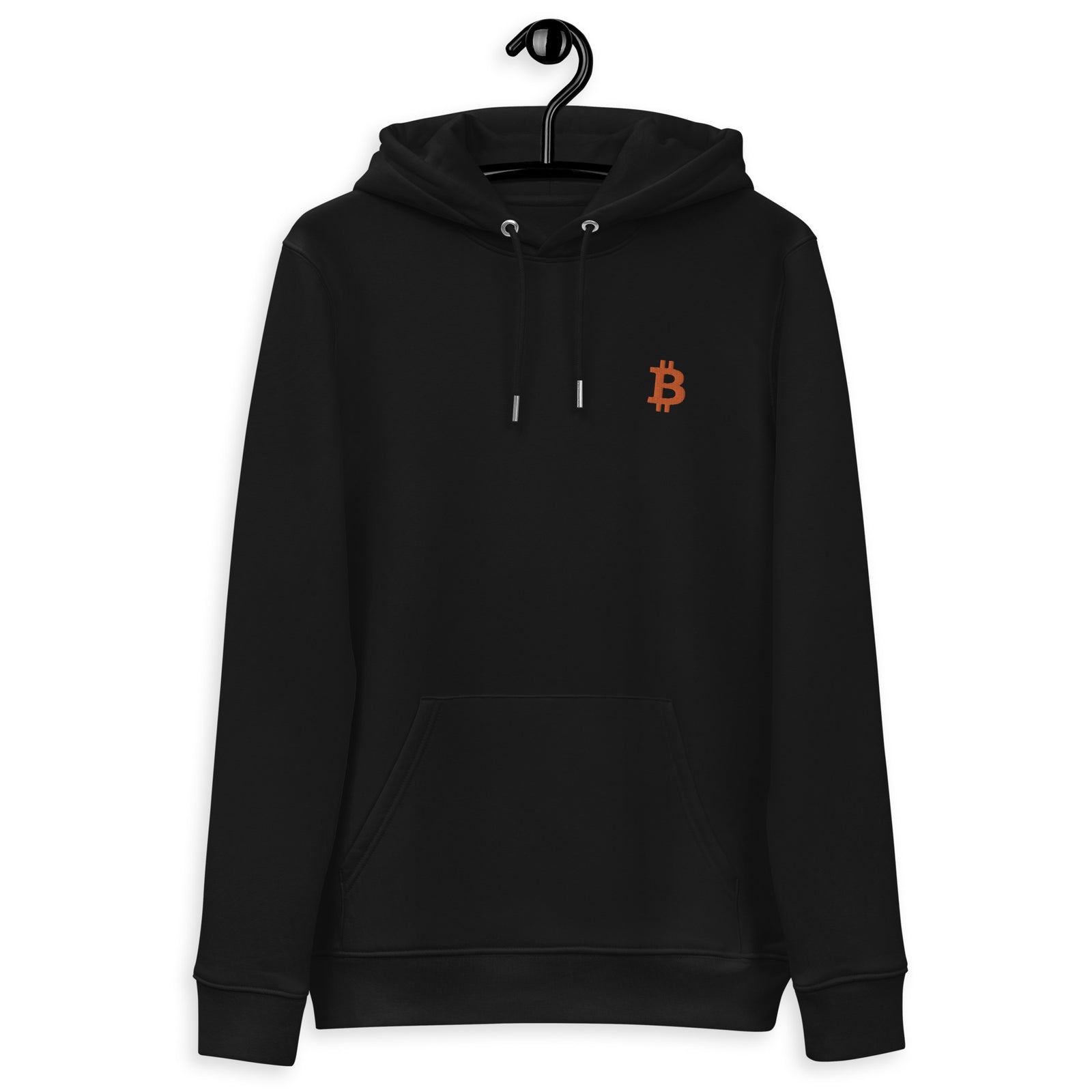 Bitcoin Embroidered Men's Organic Pullover Hoodie