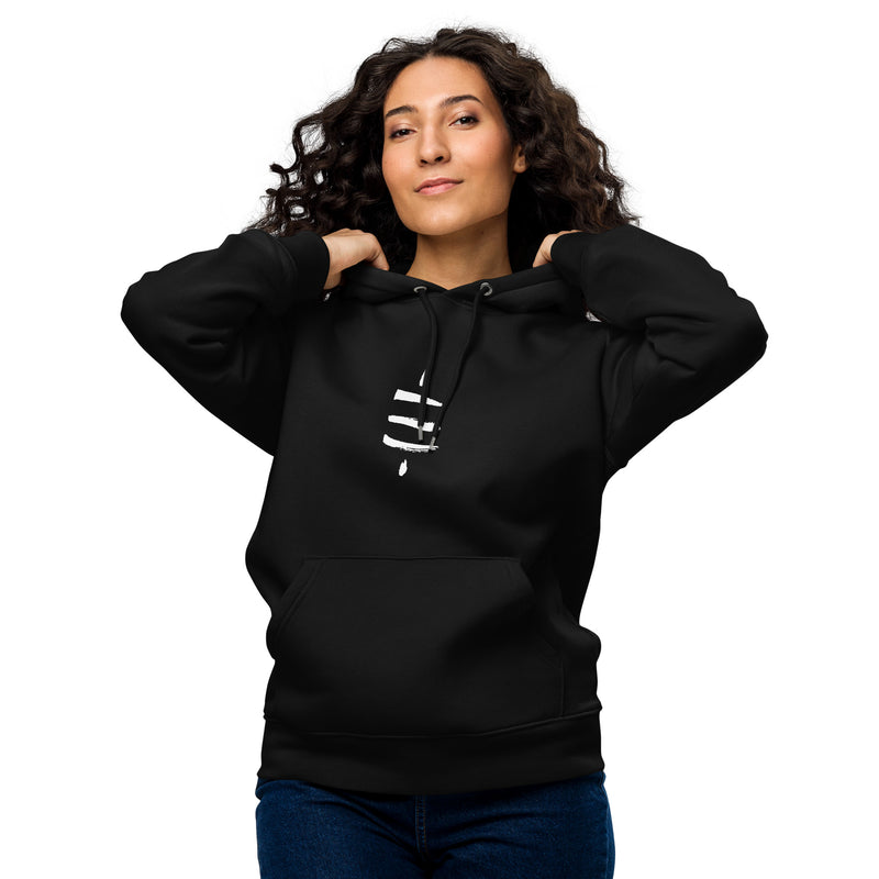 Bitcoin Satsymbol Frauen Bio Pullover Hoodie