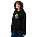 Bitcoin Retro Surfing Frauen Bio Pullover Hoodie