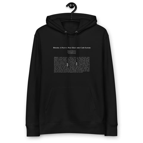 Bitcoin White Paper Männer Bio Pullover Hoodie