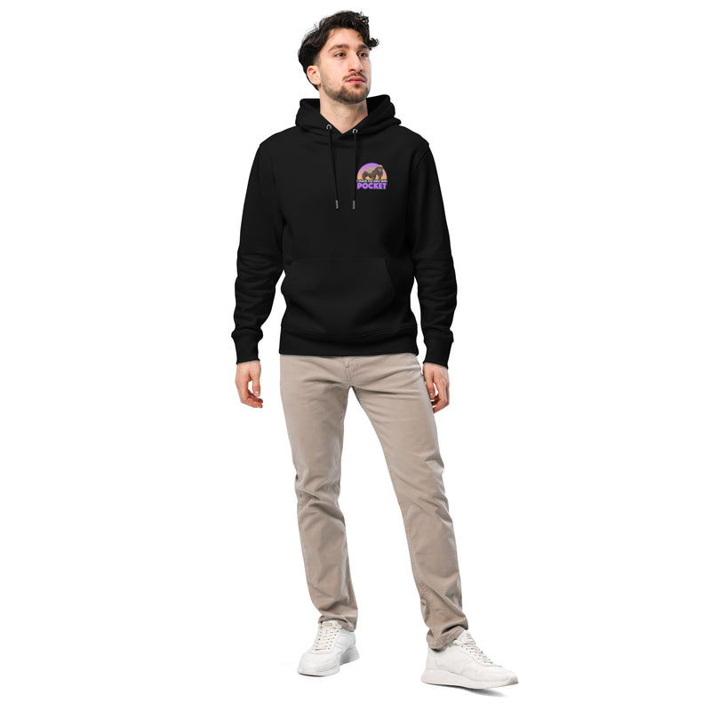 Pocket Bitcoin Honeybadger Men's Organic Pullover Hoodie