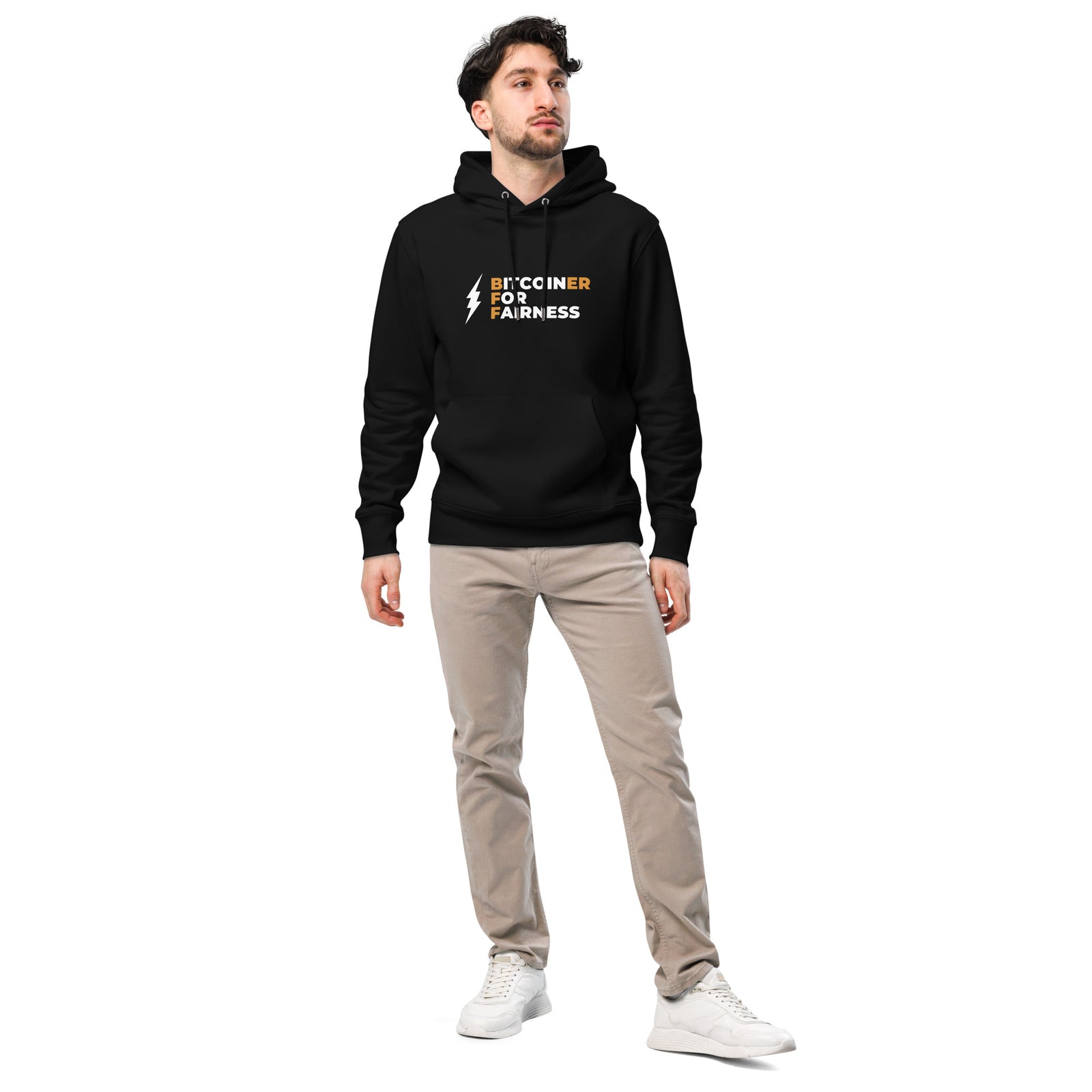 Bitcoiner For Fairness Men's Organic Pullover | Bitcoin Hoodie