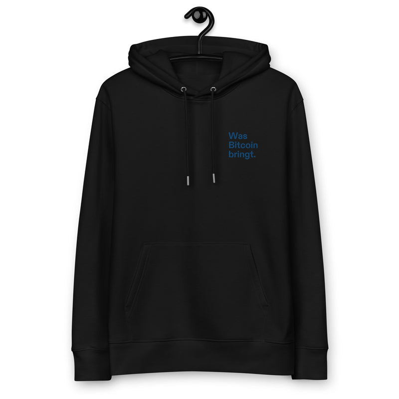 Was Bitcoin bringt. Embroidered Men's Organic Pullover Hoodie