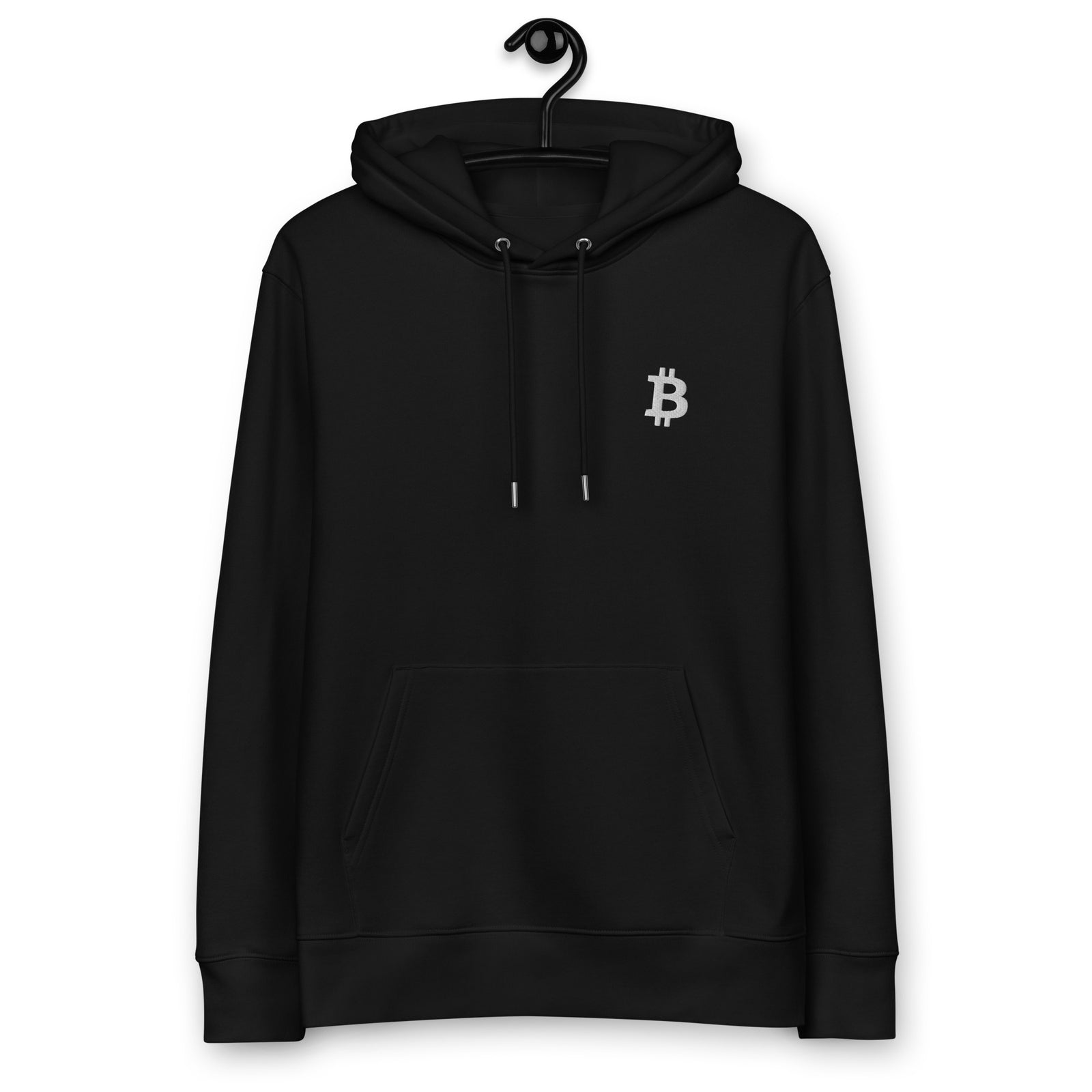 Bitcoin Embroidered Men's Organic Pullover Hoodie
