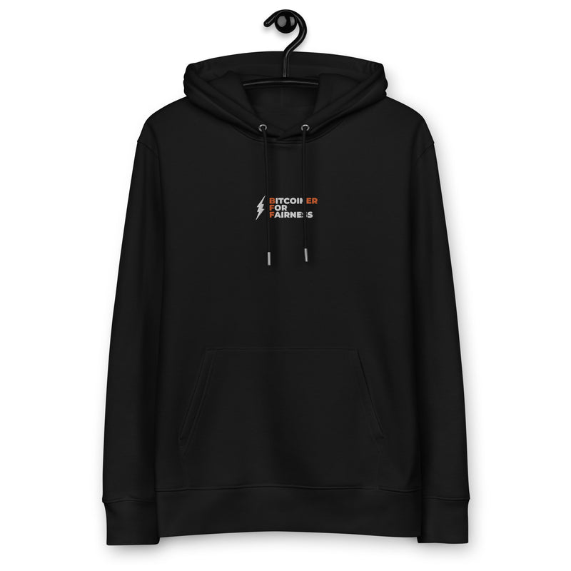 Bitcoiner For Fairness Embroidered Women's Organic Pullover Hoodie | Bitcoin T-Shirt