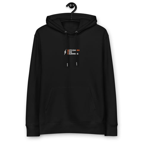 Bitcoiner For Fairness Embroidered Women's Organic Pullover Hoodie