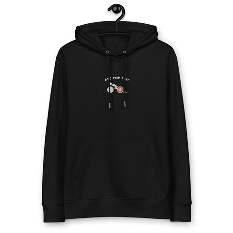 BTC POW Tour Embroidered Men's Organic Pullover | Bitcoin Hoodie