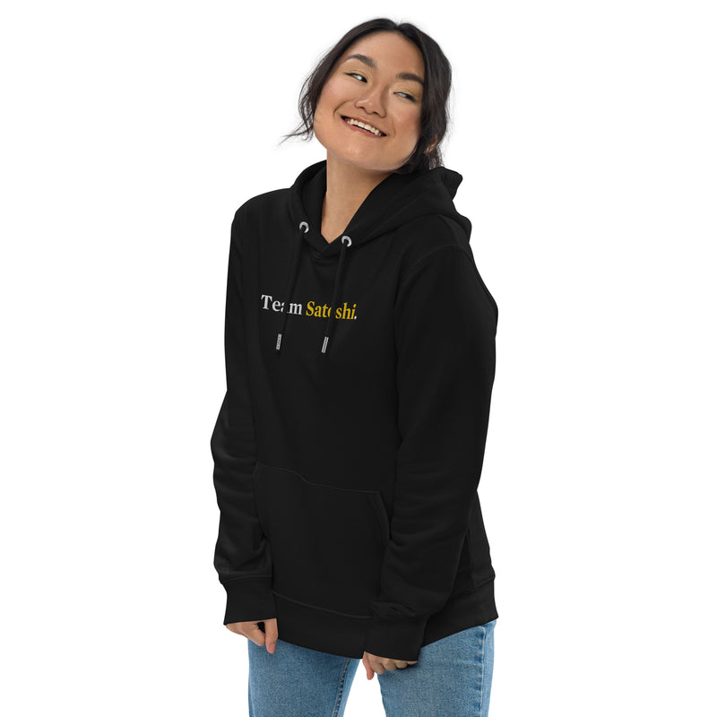Coinfinity Team Satoshi Embroidered Women's Organic Pullover with Pouch Pocket | Bitcoin Hoodie