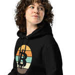 Bitcoin Retro Frauen Bio Pullover Hoodie