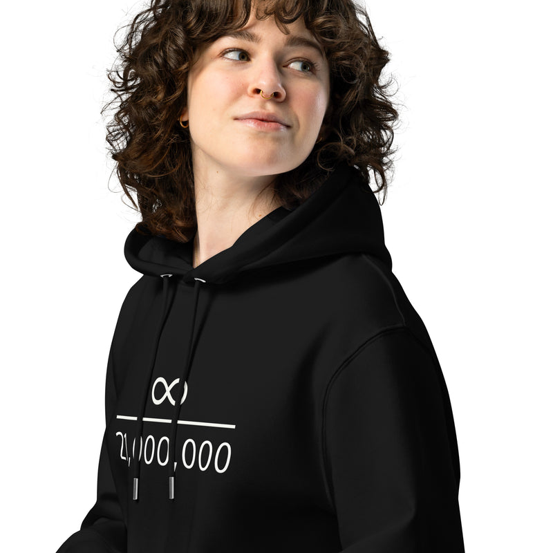 Infinity Divided by 21 Mio Bitcoin Frauen Bio Pullover Hoodie