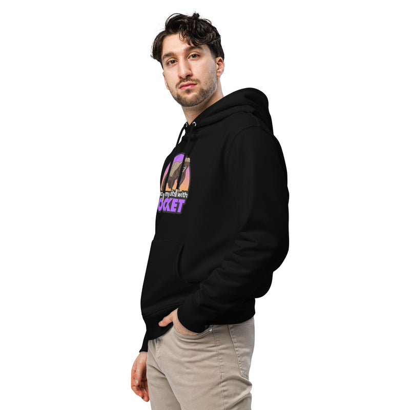 Pocket Bitcoin Honigdachs Bio Männer Pullover Hoodie