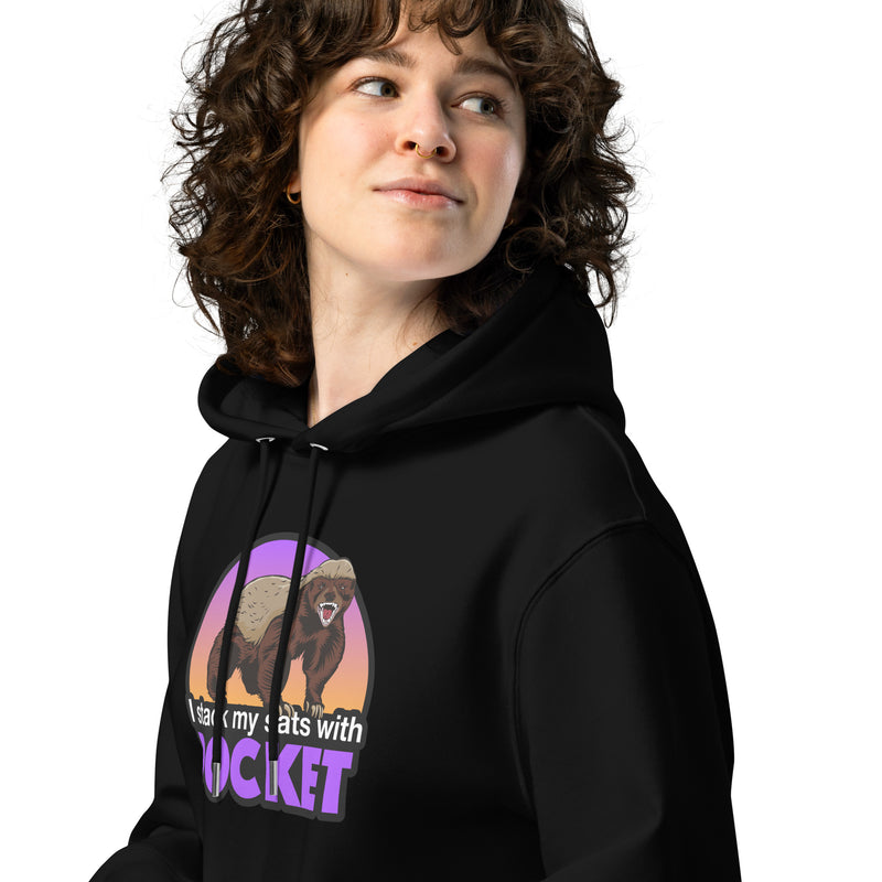 Pocket Bitcoin Honeybadger Women's Organic Pullover Hoodie