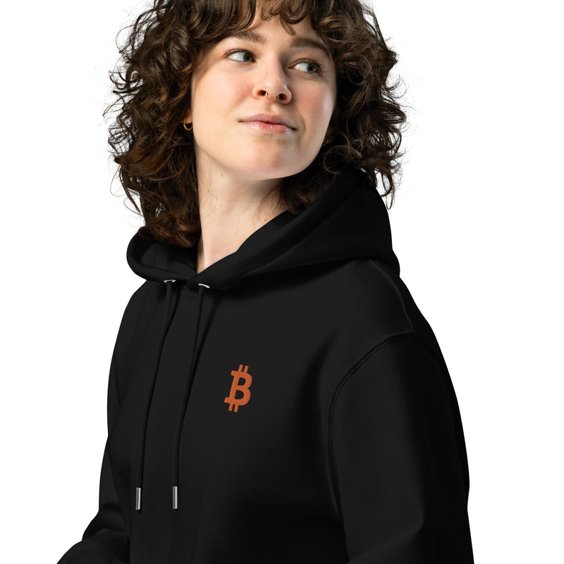 Bitcoin Embroidered Women's Organic Pullover Hoodie