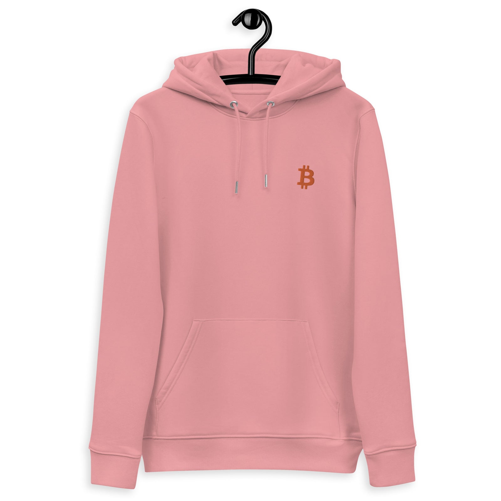 Bitcoin Embroidered Men's Organic Pullover Hoodie