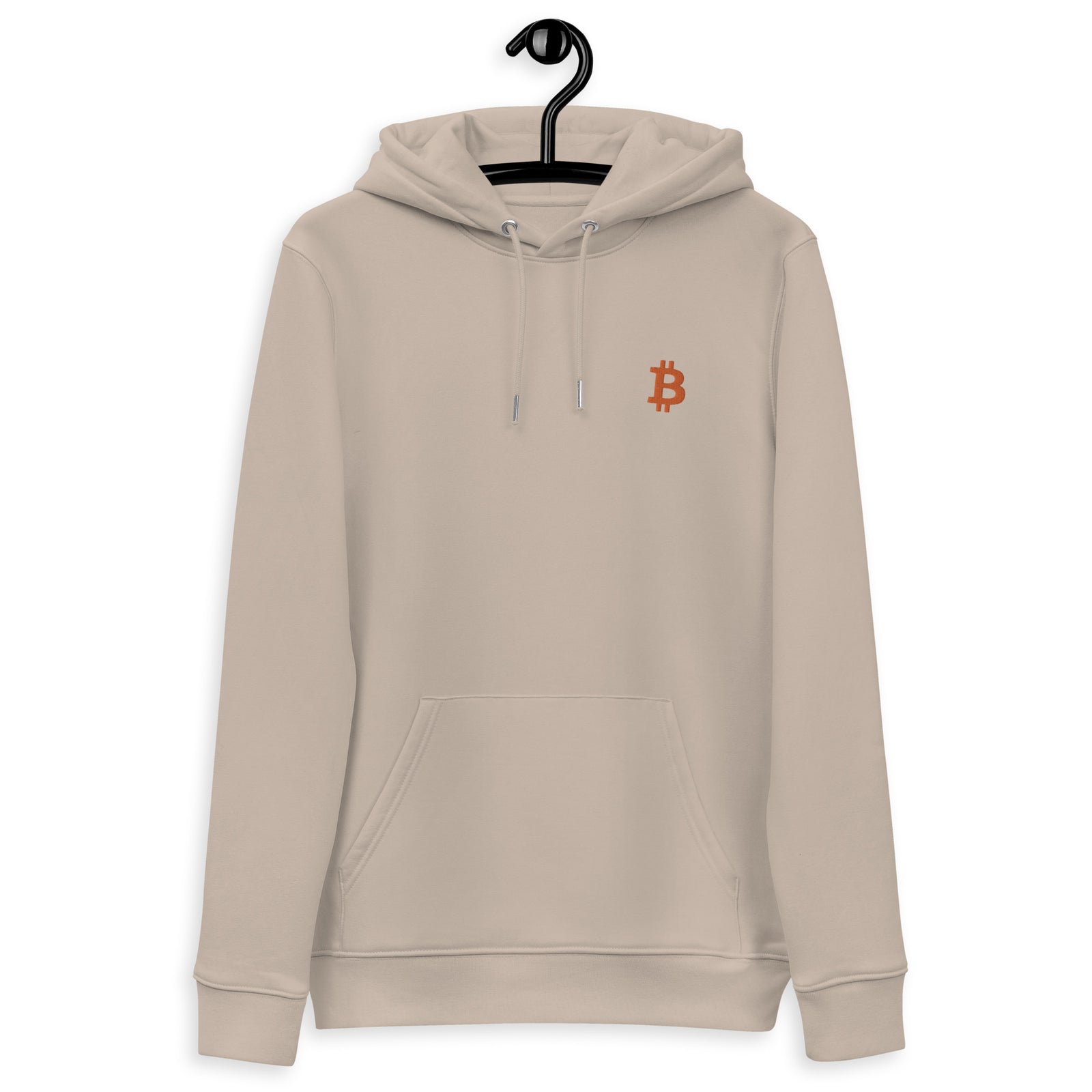 Bitcoin Embroidered Men's Organic Pullover Hoodie