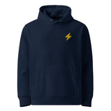 Bitcoin Lightning Stickerei Frauen Bio Pullover Hoodie