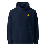 Bitcoin Lightning Stickerei Frauen Bio Pullover Hoodie