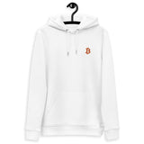 Bitcoin Embroidered Men's Organic Pullover Hoodie