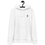 Bitcoin Embroidered Men's Organic Pullover Hoodie