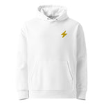 Bitcoin Lightning Stickerei Frauen Bio Pullover Hoodie