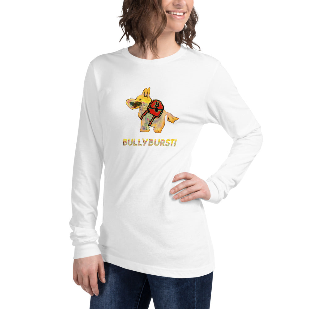 Bullybursti Bitcoin Long Sleeve T-Shirt | Premium Unisex Cotton Tee