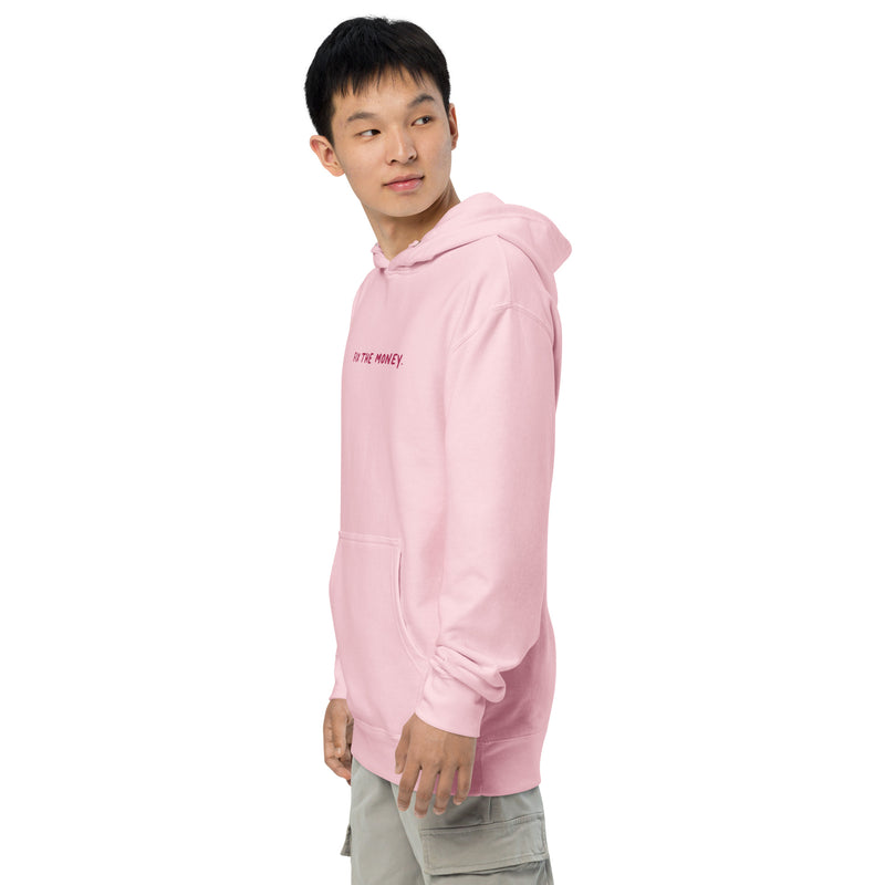 Fix The Money. Embroidered Men's Organic Pullover Bitcoin Hoodie with Pouch Pocket