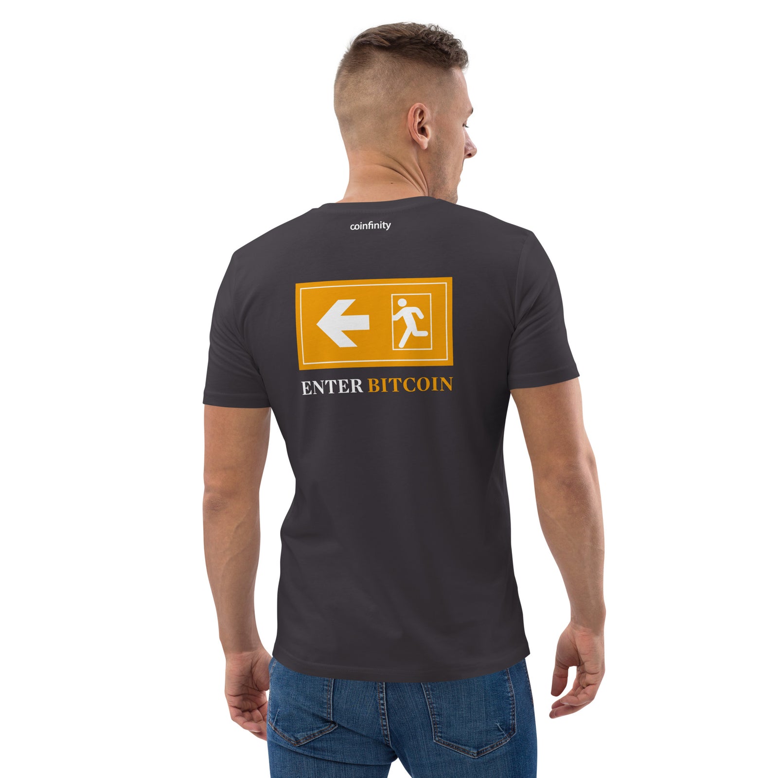 Coinfinity Exit FIAT Enter BITCOIN Men's Organic Cotton T-Shirt