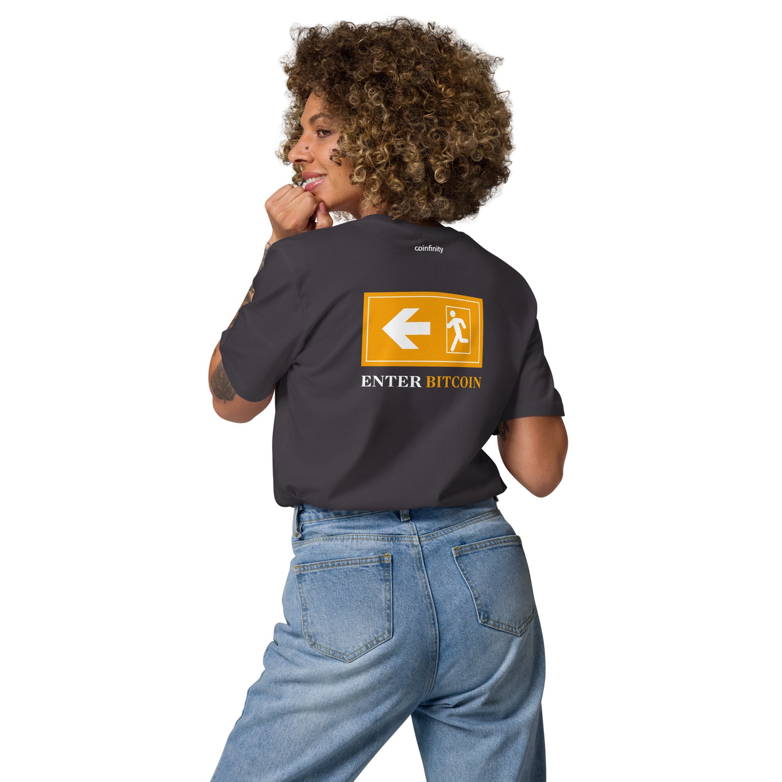 Coinfinity Exit FIAT Enter BITCOIN Women's Organic Cotton T-Shirt