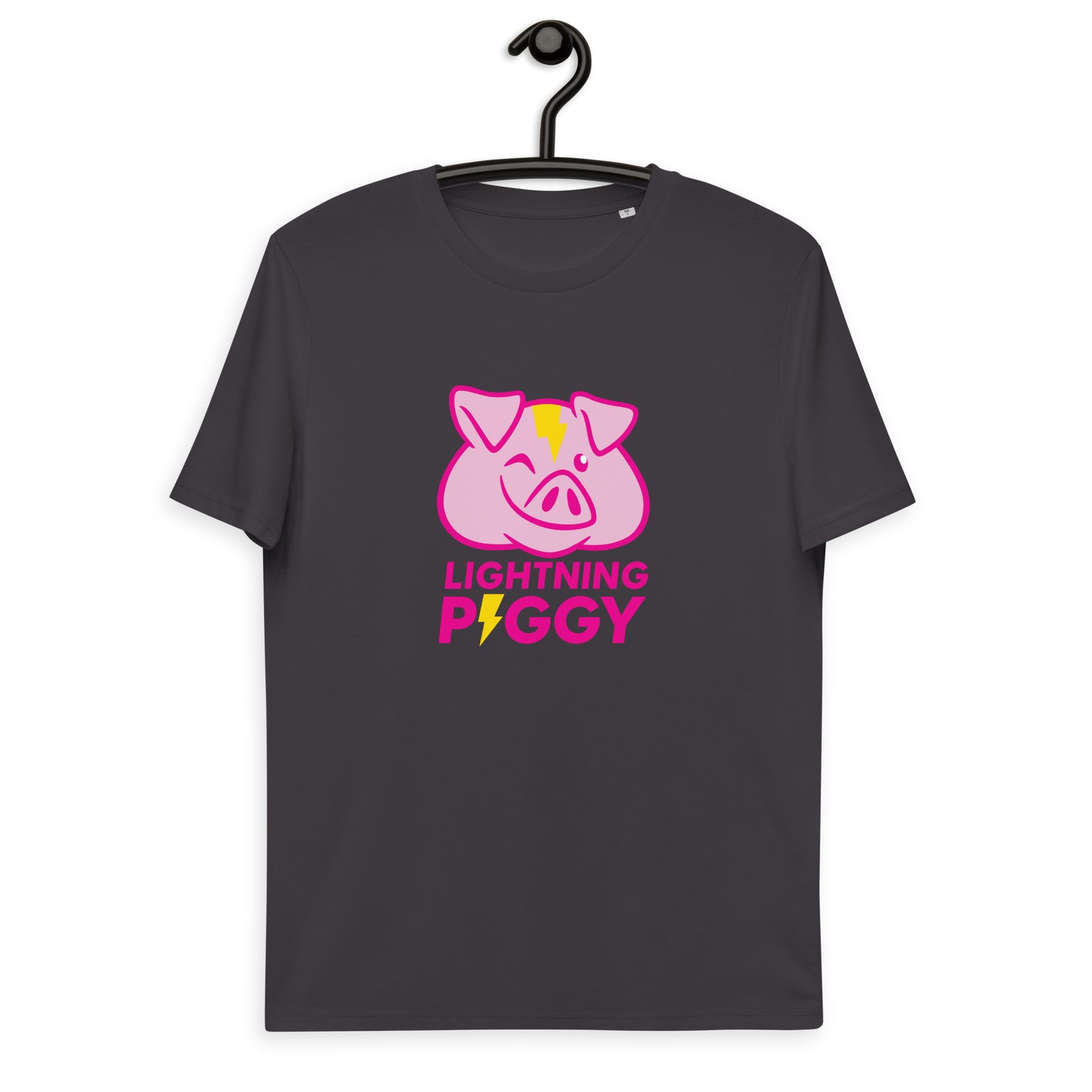 Lightning Piggy Men's Organic Cotton | Bitcoin T-Shirt