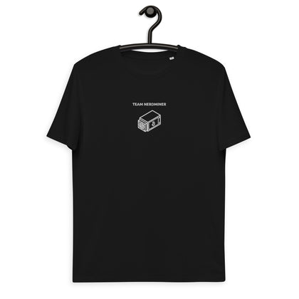 Team Nerdminer Embroidered Men's Organic Cotton | Bitcoin T-Shirt
