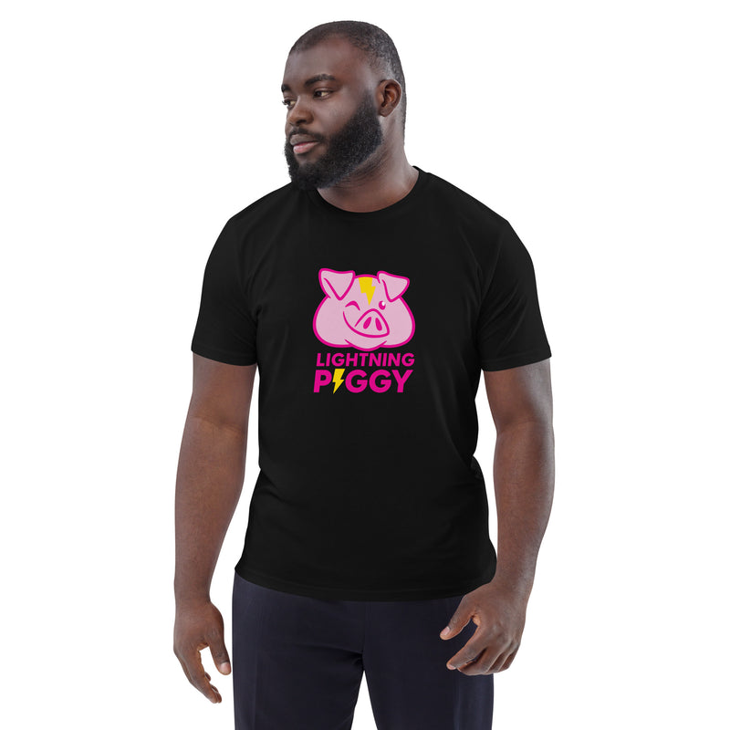 Lightning Piggy Men's Organic Cotton | Bitcoin T-Shirt