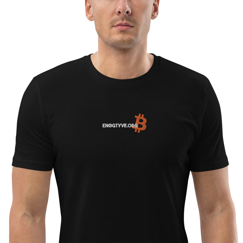 Enogtyve Einundzwanzig Embroidered Men's Organic Cotton | Bitcoin T-Shirt
