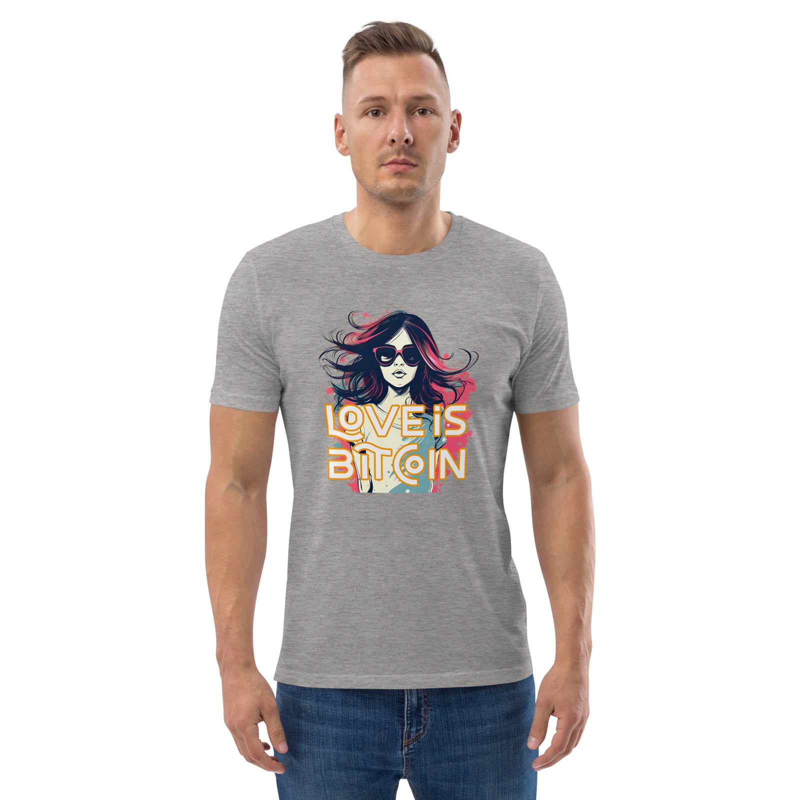 Love is Bitcoin Men's Organic Cotton T-Shirt