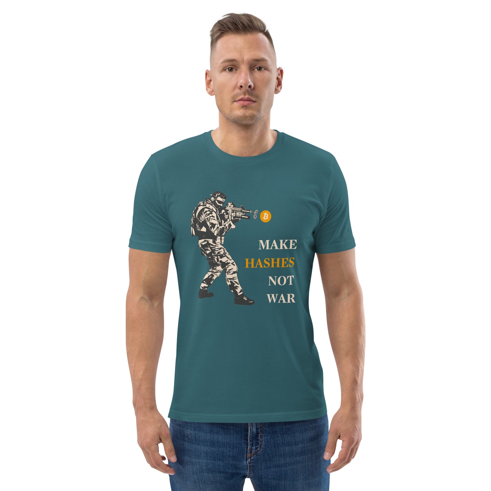 Coinfinity Bitcoin No War Men's Organic Cotton T-Shirt