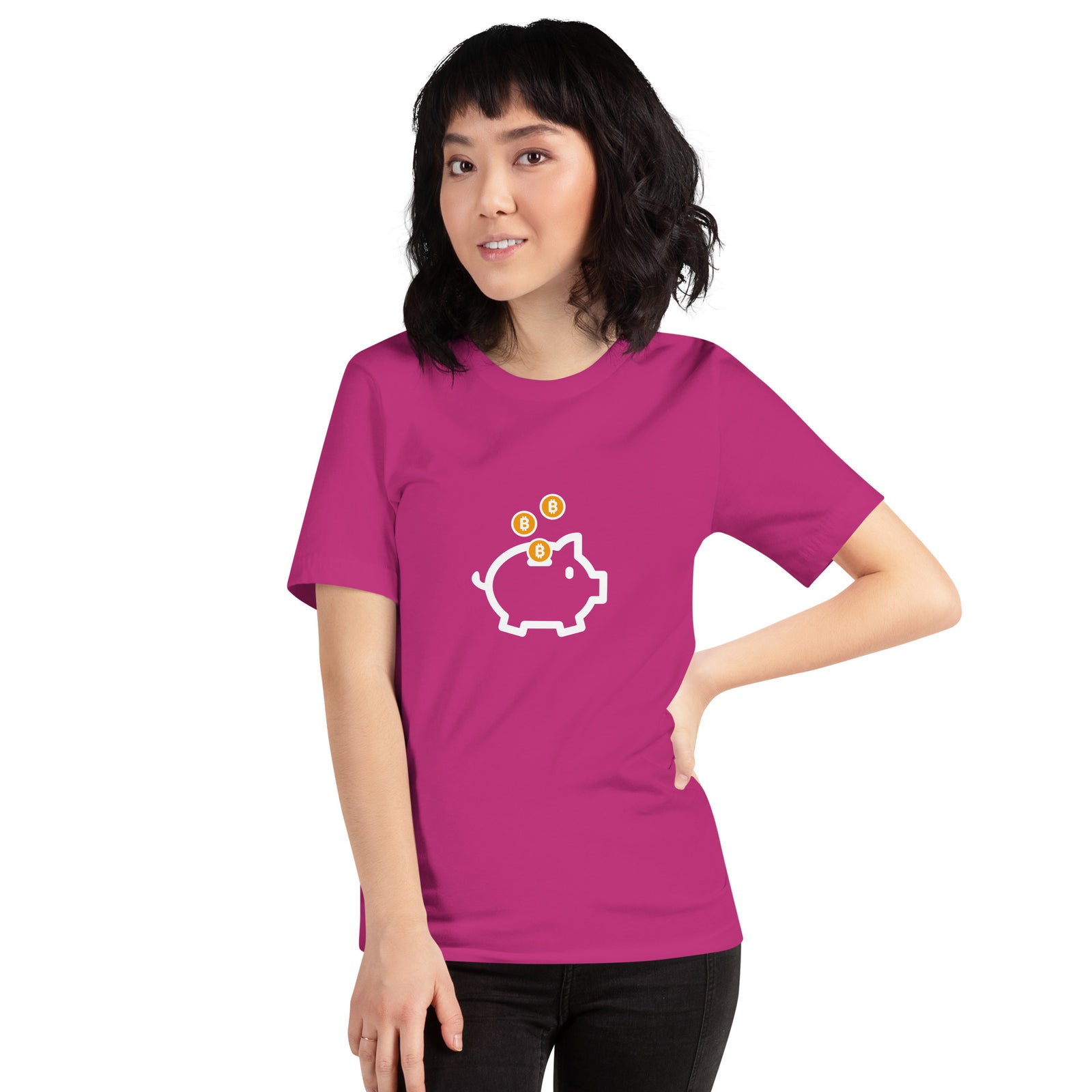 Bitcoin Piggy Bank Women’s Basic Organic T-Shirt