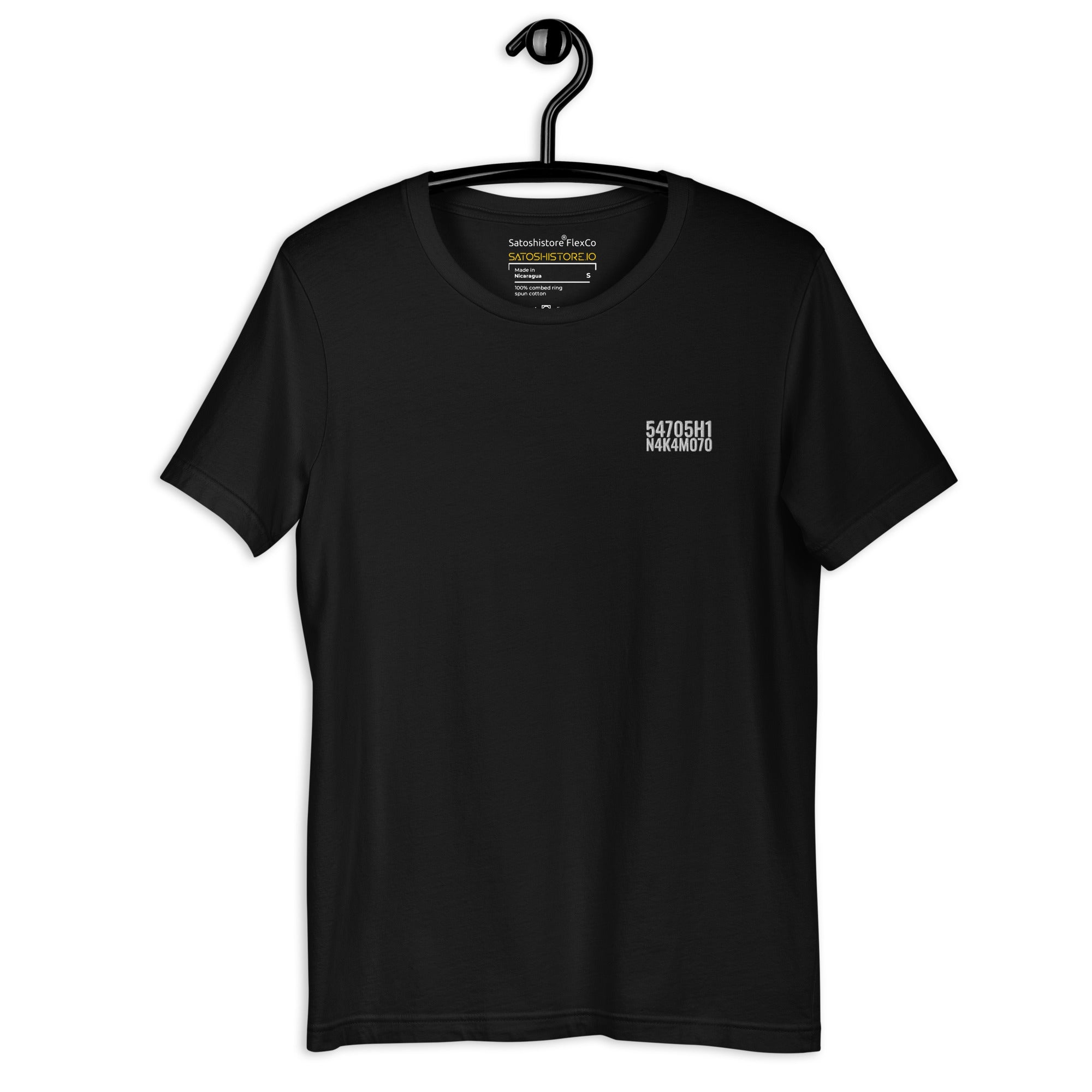 Satoshi Nakamoto OpSec - Embroidered T-Shirt - White - Minimalist