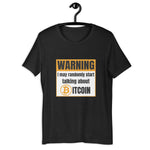 Bitcoin Warning Orange Pill Yourself Basic Bio-T-Shirt für Frauen