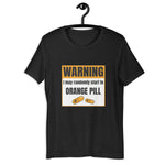 Bitcoin Warning Orange Pill Basic Bio-T-Shirt für Frauen