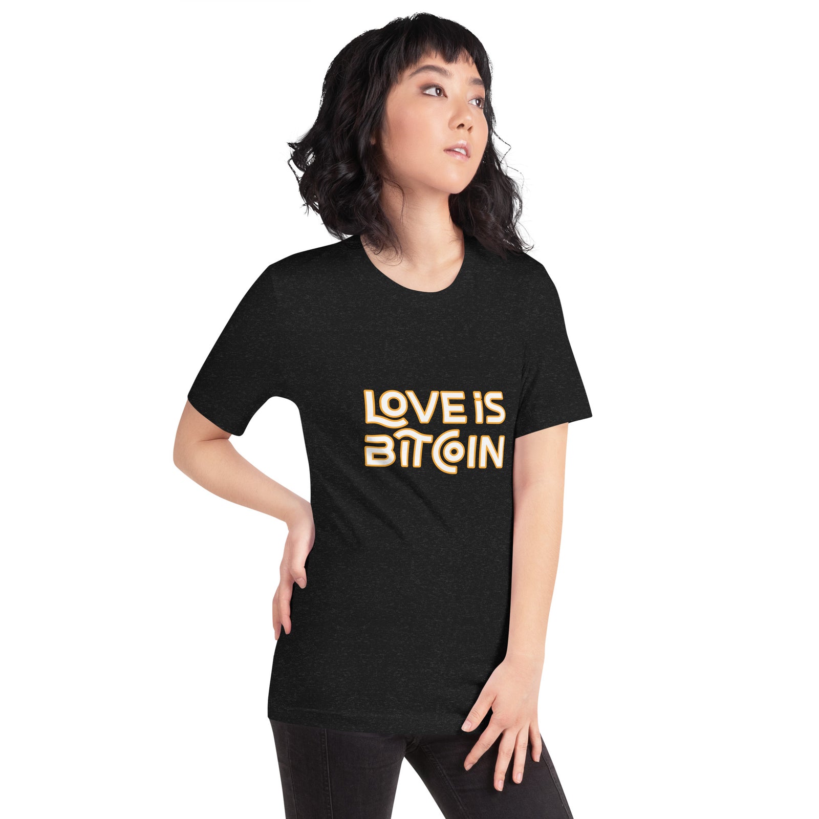 Love is Bitcoin Women’s Basic Organic T-Shirt