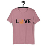 Bitcoin LOVE Basic Bio-T-Shirt für Frauen