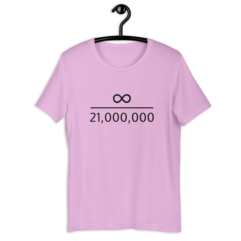 Infinity Divided by 21 Mio Bitcoin Basic Bio-T-Shirt für Frauen