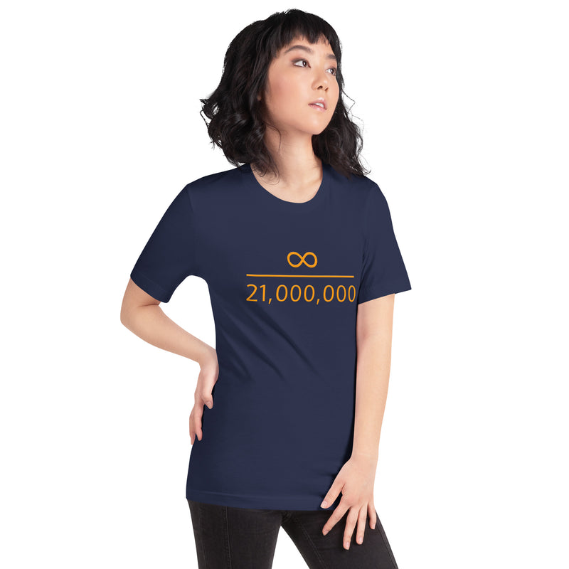 Infinity Divided by 21 Mio Bitcoin Women’s Basic Organic T-Shirt