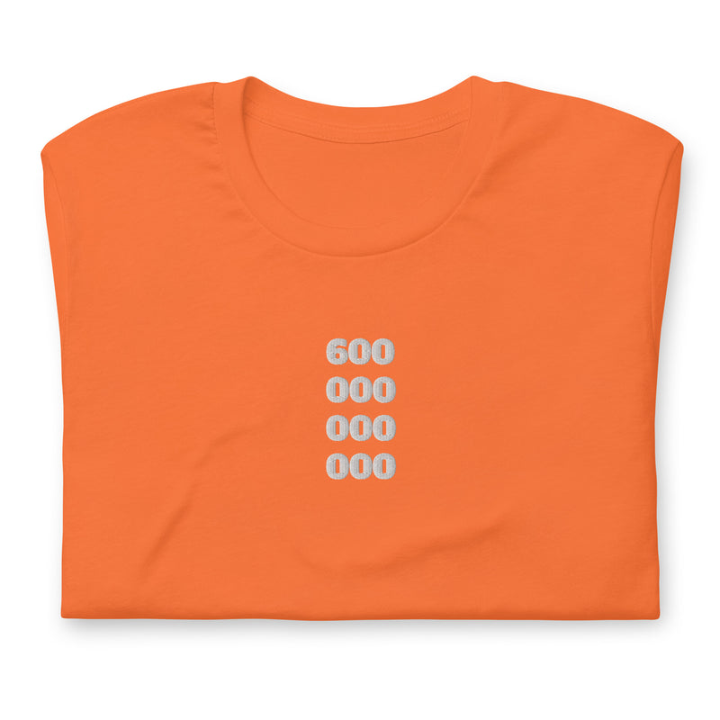 600 000 000 000 Embroidered Men's | Bitcoin T-Shirt