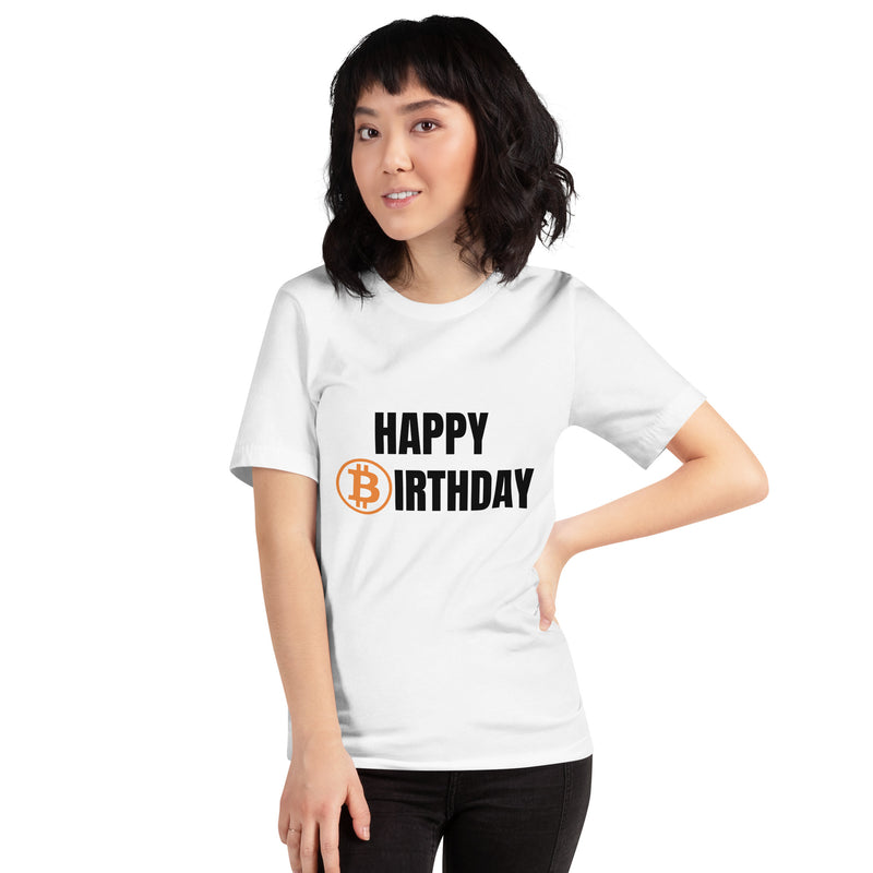 Happy Birthday Bitcoin Women’s Basic Organic T-Shirt