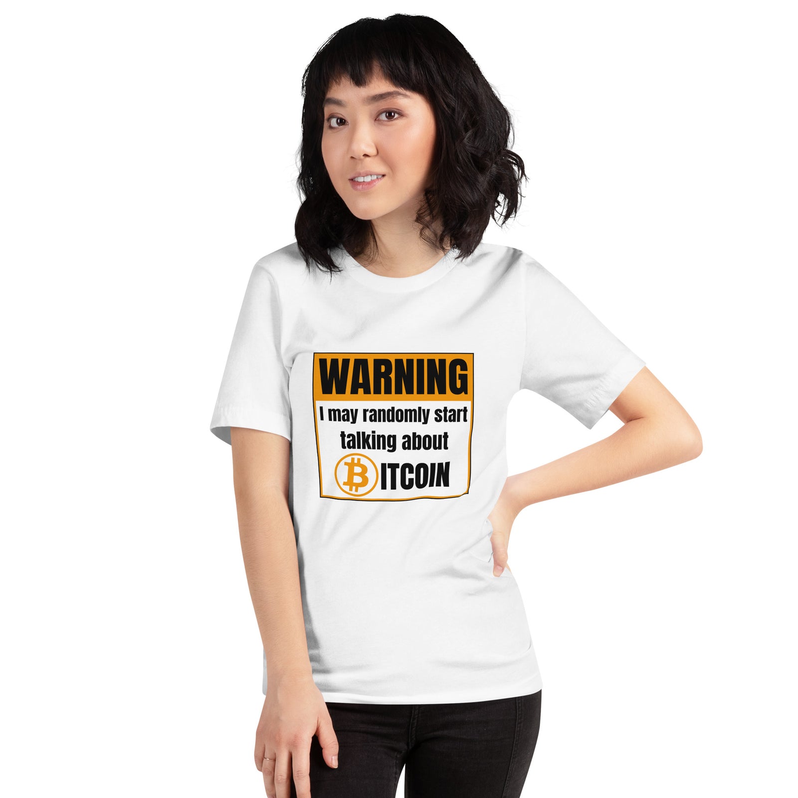 Bitcoin Warning Women’s Basic Organic T-Shirt