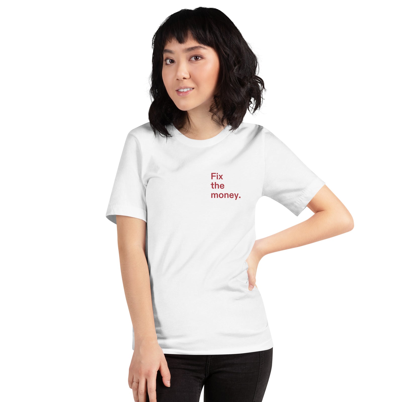 Fix the money. Women’s Basic Organic | Bitcoin T-Shirt